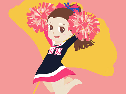 啦啦队女孩插画-创作习作214013年前添加表情