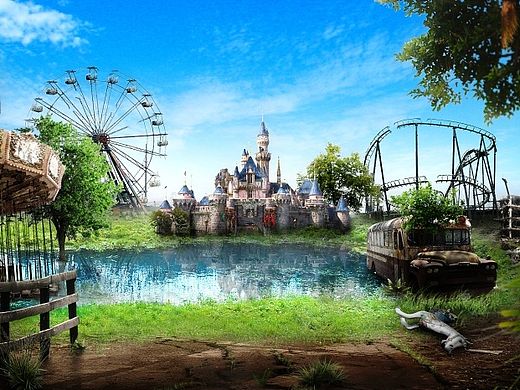 PS合成废弃的游乐场（个人主页-ZOTIwNDIzNg==） - 海报 - 站酷设计师魔骑座原创素材 - 站酷ZCOOL