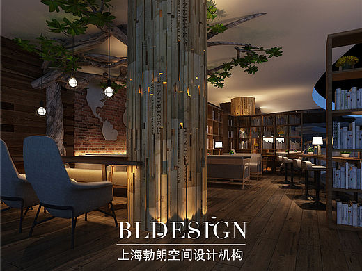 郑州咖啡陪你loft工业风咖啡厅设计效果图——郑州咖啡厅设计公司