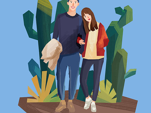 插畫臨摹練習(xí)《yl&boyfriend》（個(gè)人主頁-ZNDEzNTkwMTY=） - 創(chuàng)作習(xí)作 - 站酷設(shè)計(jì)師小V超級(jí)酷原創(chuàng)素材 - 站酷ZCOOL