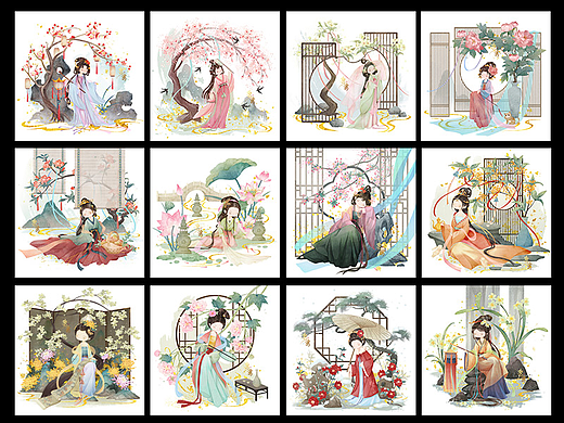 十二月份小人—十二花神系列