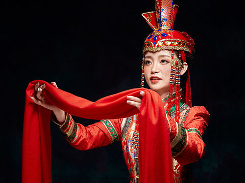 蒙古族服饰棚拍