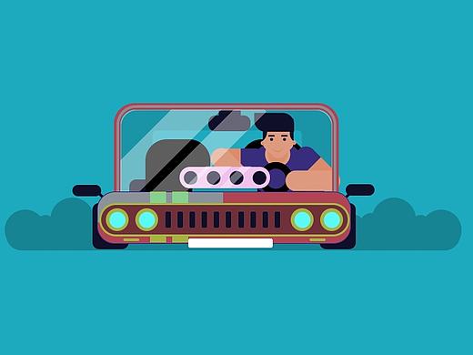 超酷的汽车场景（个人主页-ZMjA0NDEwMjg=） - 艺术插画 - 站酷设计师agaer原创素材 - 站酷ZCOOL