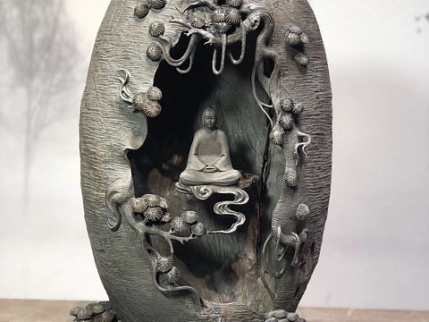 阴沉木意境木雕