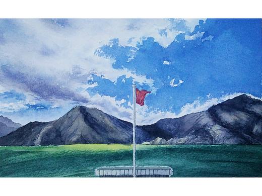 水彩――关角风光（个人主页-ZMzExNTEwNDQ=） - 绘画 - 站酷设计师七七小七七原创素材 - 站酷ZCOOL