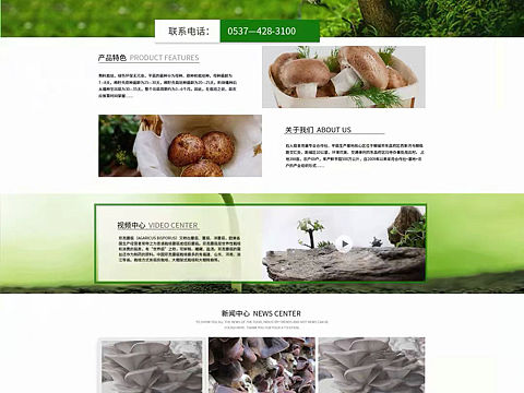 农产品蘑菇网页设计