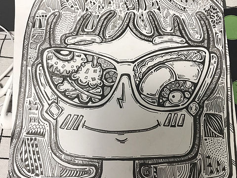 黑白装饰画