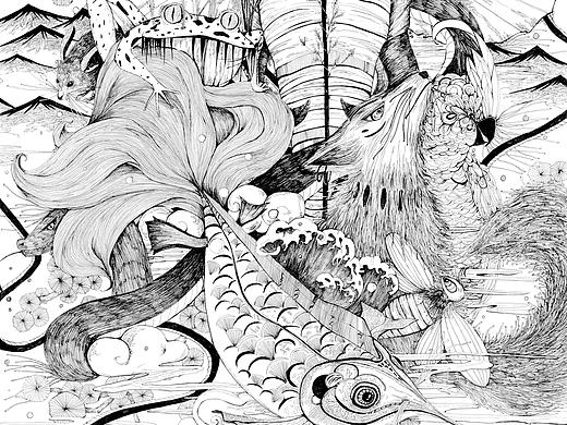 #毕业设计# “仙与鲜”聊斋精灵插画设计#青春答卷2017#