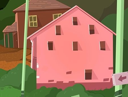 M土拨鼠原创插画-乡间小道