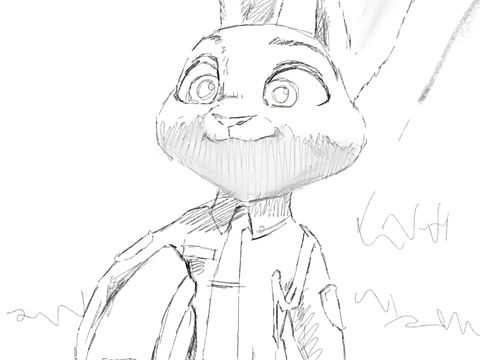 iPad手绘--兔子朱迪