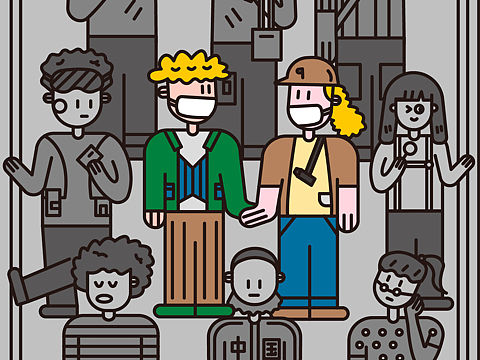 地铁上的人们🚇