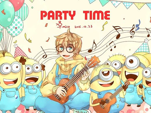 小黄人的一幅同人图~~