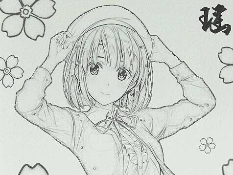 素描效果加藤惠