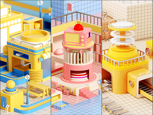 C4D建模+渲染 练习