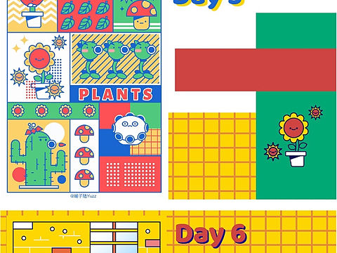 「doodles风格+孟菲斯风格」第一周练习总结