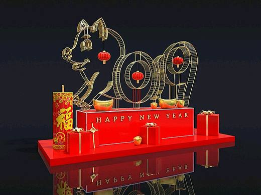 2019猪年春节美陈