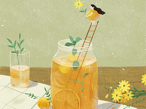 橘子蜂蜜（个人主页-ZNDM3MTgyOTY=） - 创作习作 - 站酷设计师瓶子插画原创素材 - 站酷ZCOOL