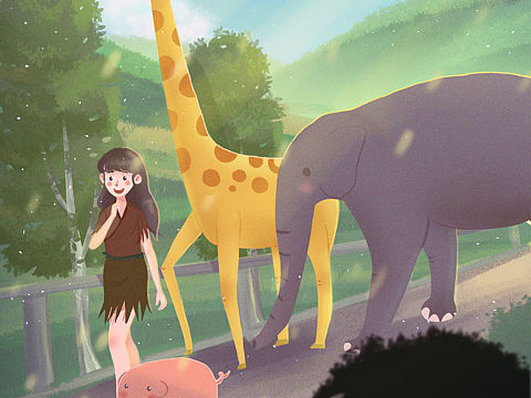 插画～郊游之春天