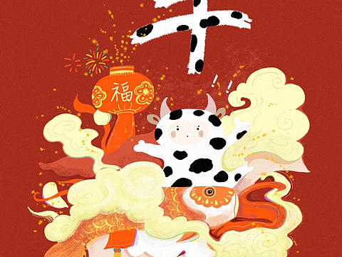 2021生肖牛年-十二星座系列40第lucky傻猪猪2021牛年新年壁纸头像1023