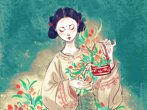 古风女孩插画合集