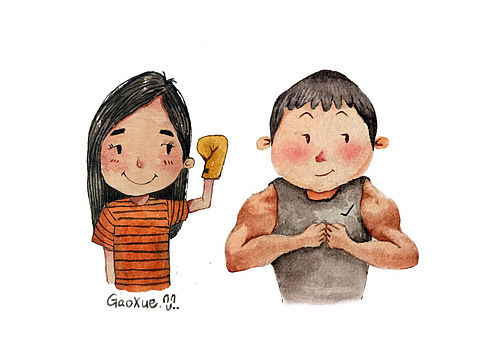 水彩 jjijiajianjian s健身（个人主页-ZMTU4NzgzMDQ=） - 儿童插画 - 站酷设计师bwdwq原创素材 - 站酷ZCOOL