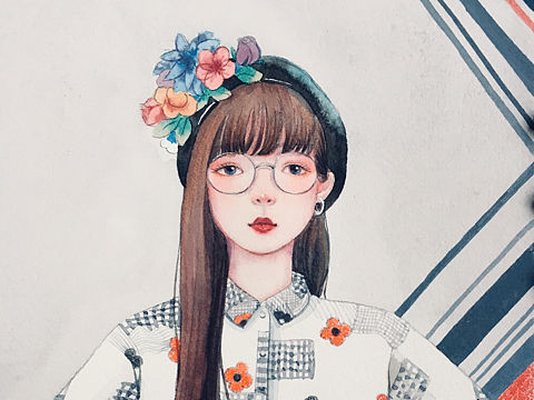 画个酷酷的女生。