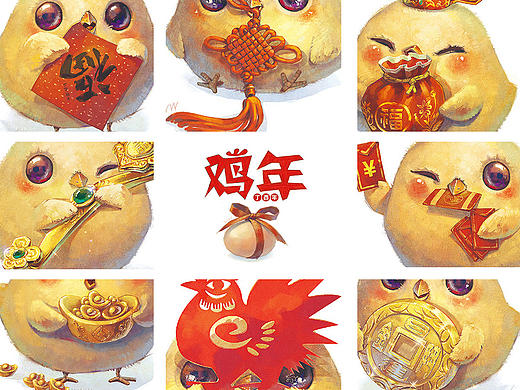 【萌宠 by 雪娃娃】群鸡拜年了！鸡年大吉！！