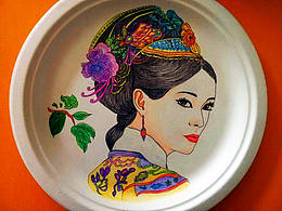 練習(xí)的盤子小插畫。