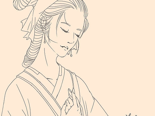 古風(fēng)線稿（個(gè)人主頁(yè)-ZNDA5MzQwMzI=） - 繪本 - 站酷設(shè)計(jì)師天上下著貓和狗原創(chuàng)素材 - 站酷ZCOOL