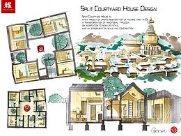 Split Courtyard House Design/甘耀云