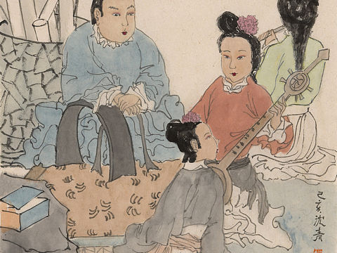 中国美术家协会会员沈青人物画作品欣赏