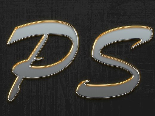 超强质感的金属字体