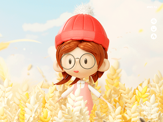 Blender-麦田里的小女孩