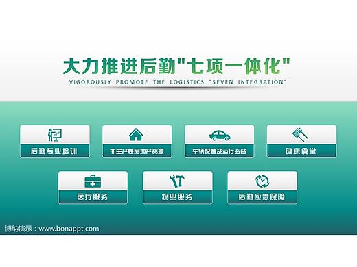 博纳演示-全面实施“127”后勤保障工程（个人主页-ZMTY3OTE2NDQ=） - PPT/Keynote - 站酷设计师博纳演示原创素材 - 站酷ZCOOL