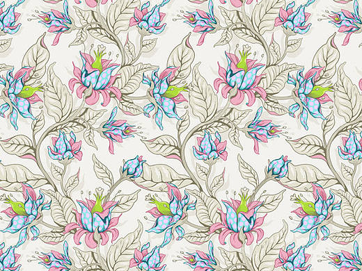 PS绘制精美无缝花纹背景