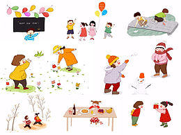 2021插画日历-童年