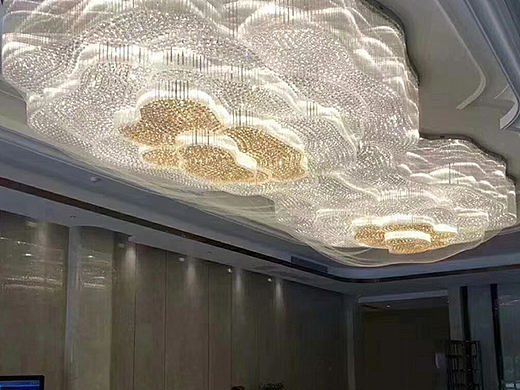 艺术花瓣造型水晶灯 明古定制