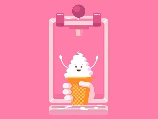 奶油冰淇淋动效练习！~（个人主页-ZMjAwMzA1MjA=） - 动效设计 - 站酷设计师童年TongN原创素材 - 站酷ZCOOL