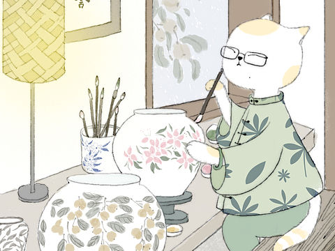 中式插花 淑静绘瓷胚