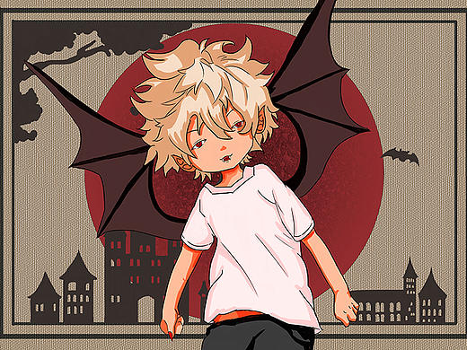 吸血鬼（個(gè)人主頁-ZNjA4OTA1OTY=） - 商業(yè)插畫 - 站酷設(shè)計(jì)師AI小陳原創(chuàng)素材 - 站酷ZCOOL