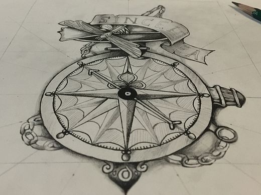 铅笔稿 航海针(临摹)