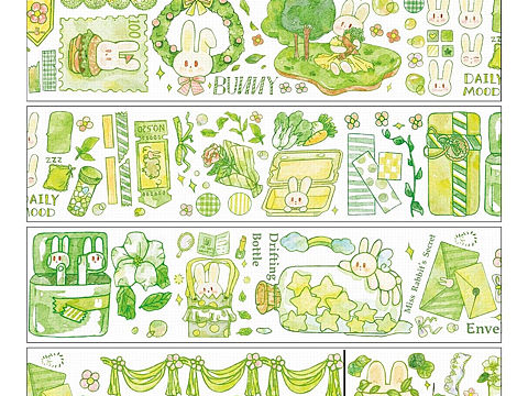 和纸胶带稿件（个人主页-ZNDY4NTg3OTI=） - 商业插画 - 站酷设计师萌萌不逃跑啦原创素材 - 站酷ZCOOL