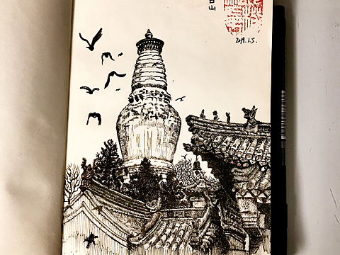 五台山白塔