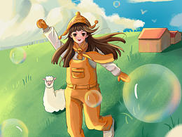 【女孩】日系风格人物插画