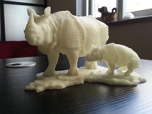 新年作品~印度犀牛母子 温馨场景版  进度