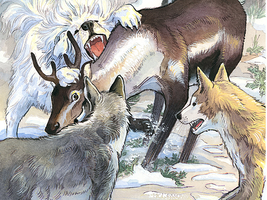 鹿原三唱 內(nèi)頁繪制（個人主頁-ZNjc3MDUyMDg=） - 兒童插畫 - 站酷設(shè)計師Ei君原創(chuàng)素材 - 站酷ZCOOL