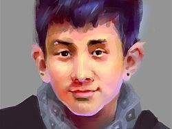 色彩头像练习。4