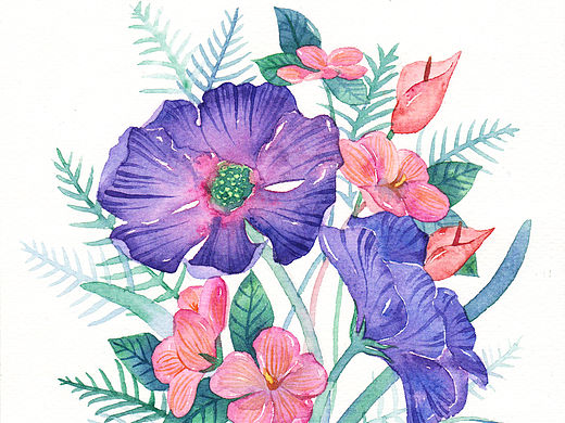 三木花草（小過(guò)程）（個(gè)人主頁(yè)-ZMTU2MjM5MzY=） - 商業(yè)插畫(huà) - 站酷設(shè)計(jì)師吳都Jasmine原創(chuàng)素材 - 站酷ZCOOL