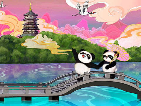 熊猫旅游之雷峰夕照