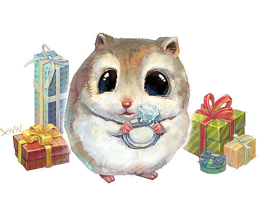 【萌宠 by 雪娃娃】钻戒仓鼠